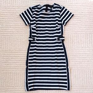 Banana Republic Striped Black and White Dress